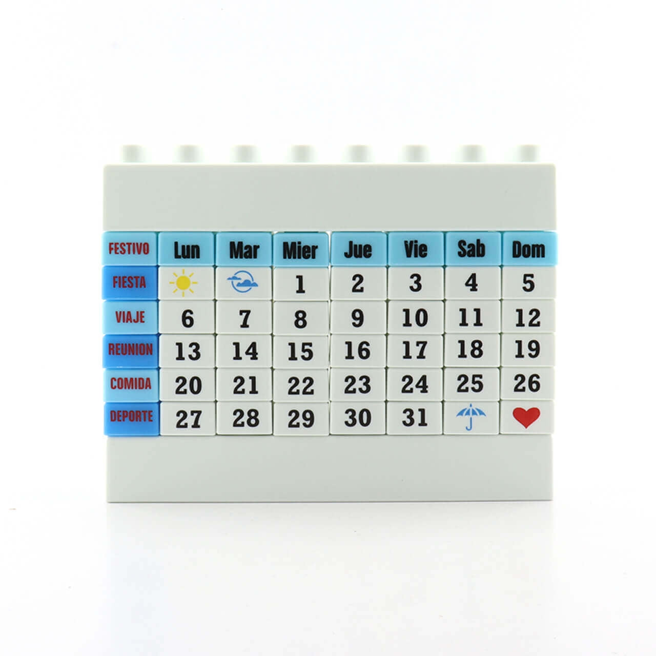 Calendario para Armar color Blanco