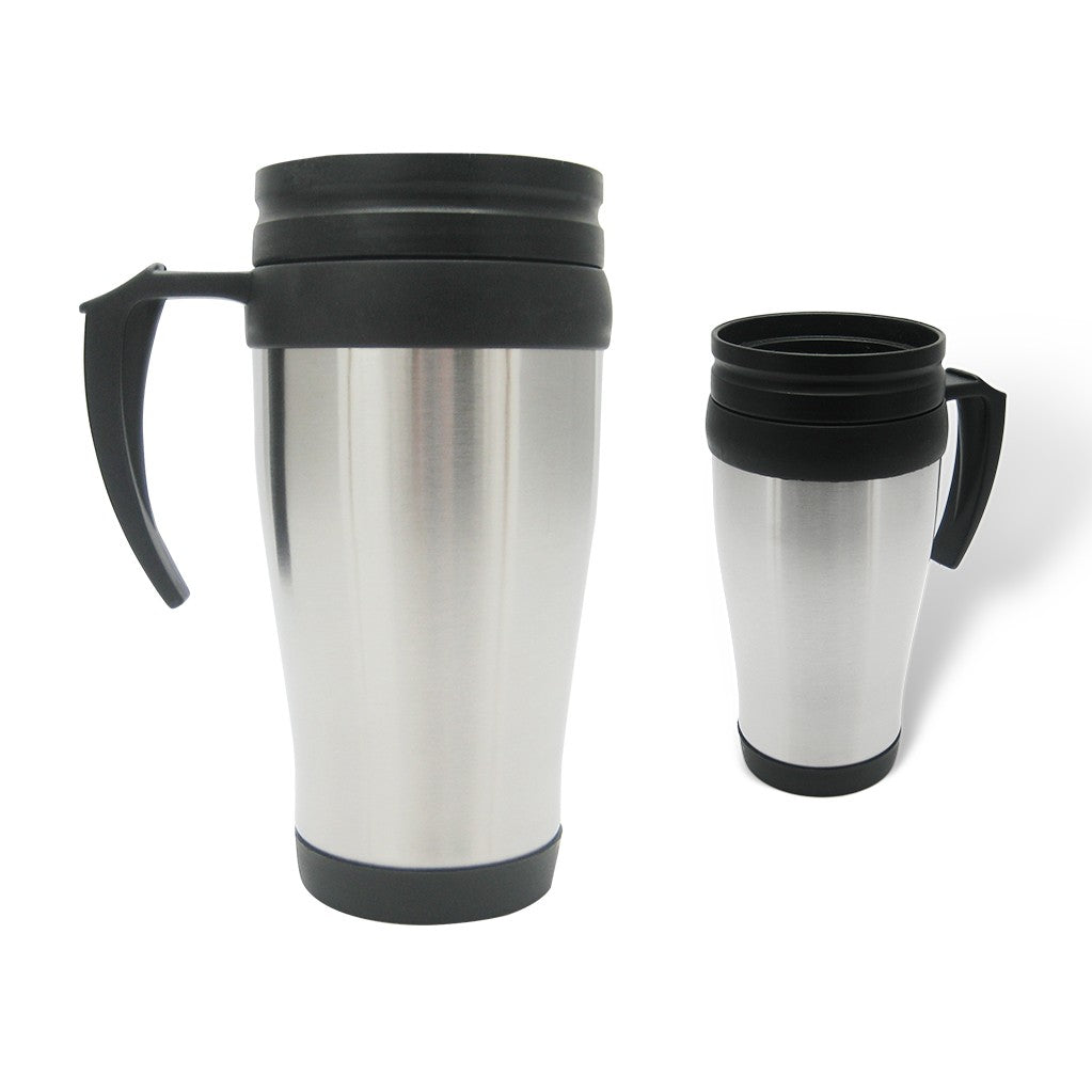 Vaso Viajero Metálico 14oz Plata color Plata