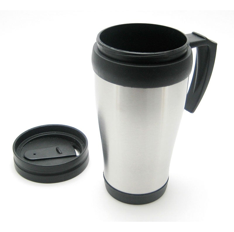 Vaso Viajero Metálico 14oz Plata foto 3