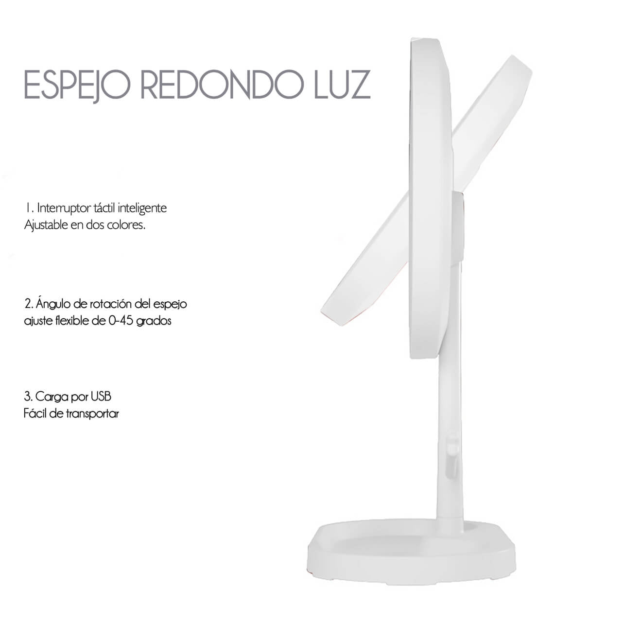 Espejo Redondo Luz foto 4
