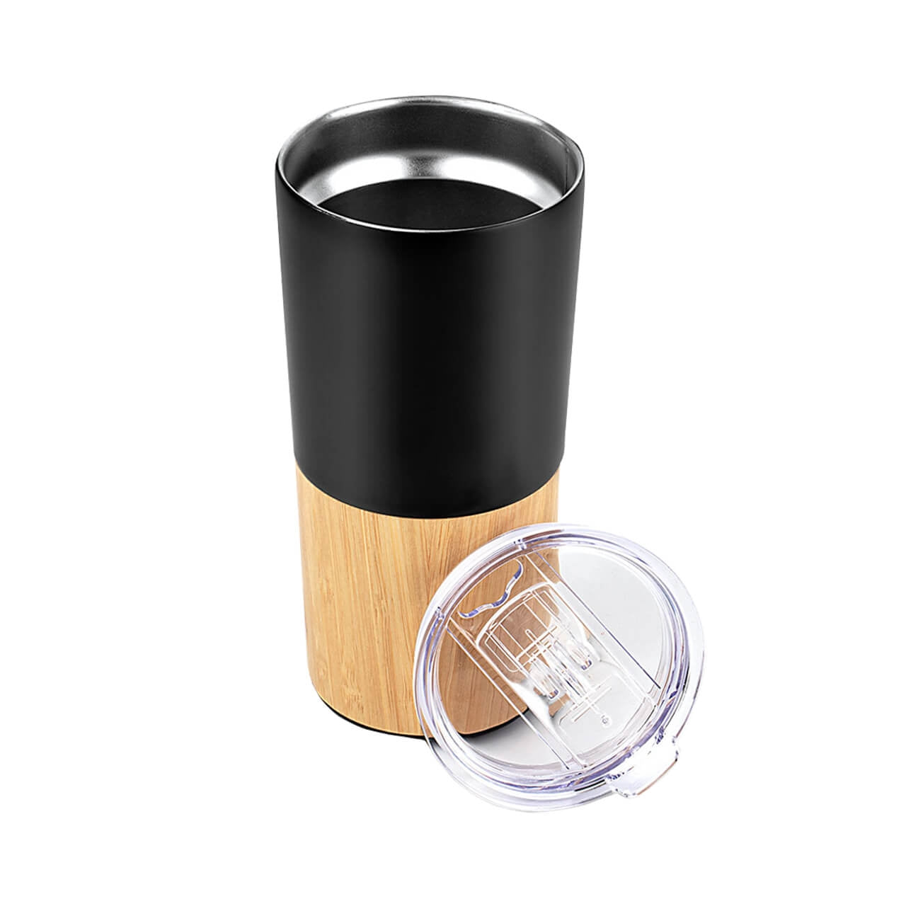Vaso Viajero Bambú Metal foto 2