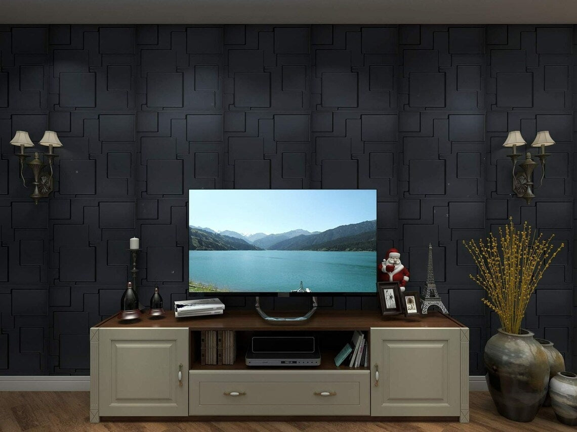 Panel PVC 3D 10 Pared color Negro
