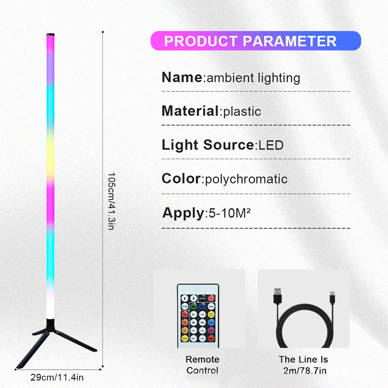 Luz De Piso Led Ritmo foto 2