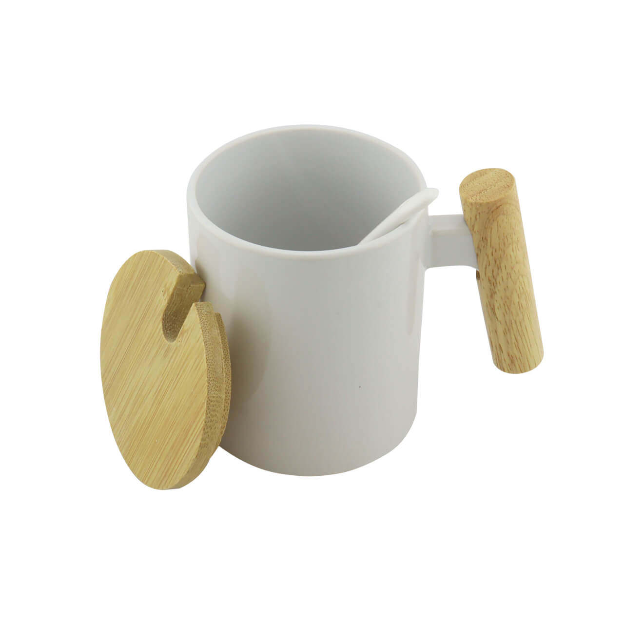 Mug Sublimacion Manija De Madera foto 2
