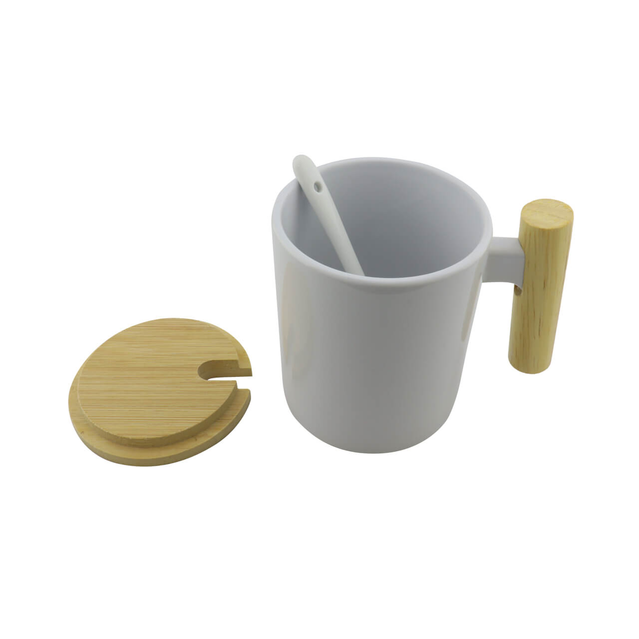 Mug Sublimacion Manija De Madera foto 9