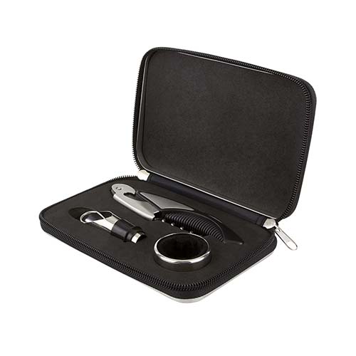 SET PARA VINOS ARENI color PLATA
