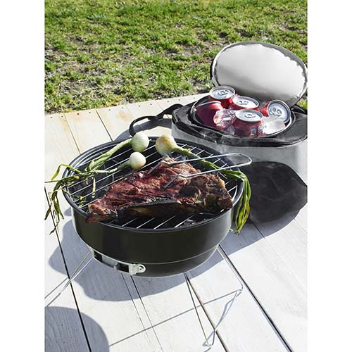 ASADOR CON HIELERA CAMPING color NEGRO foto 4