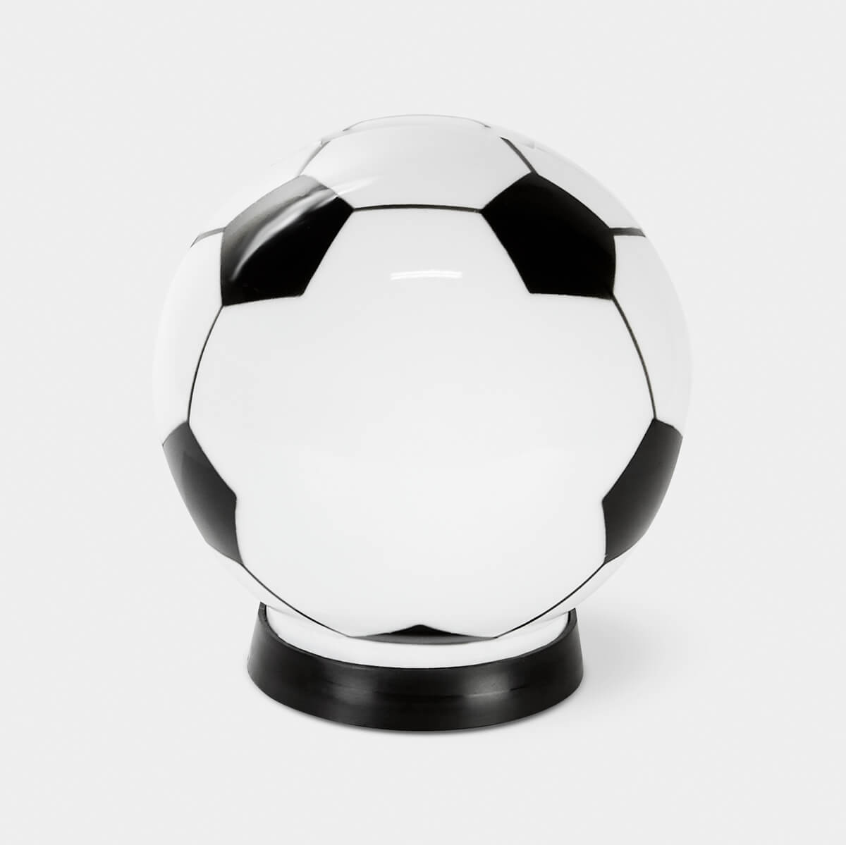 ALCANCIA EN FORMA DE BALON color BLANCO CON NEGRO